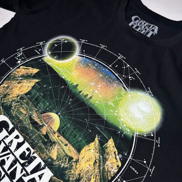 Greta Van Fleet 'Anthem of the Peaceful Army' Band Astro Chart Screen Print Sz L - Picture 7 of 10